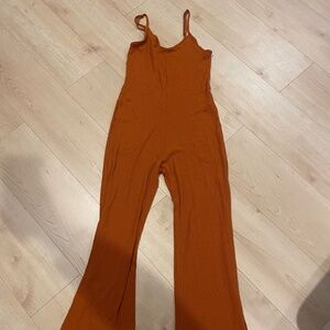 Stretchy orange jumpsuit